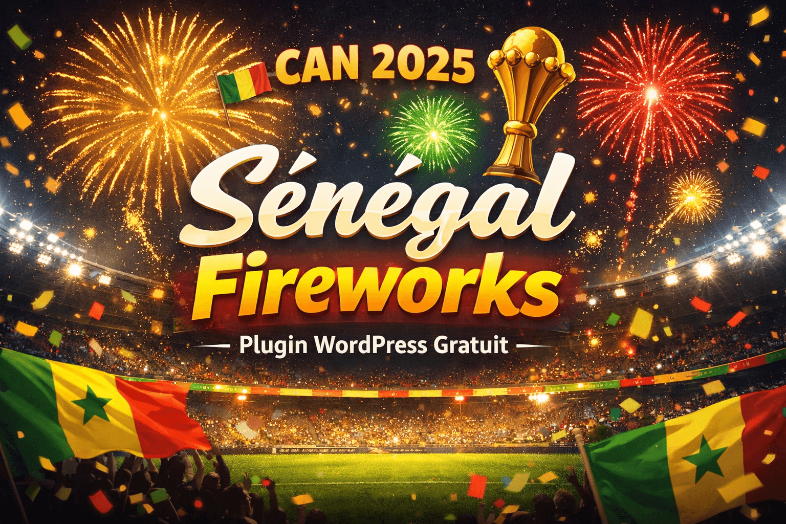 Sénégal Fireworks – un plugin WordPress pour célébrer la victoire à la CAN 2025 🇸🇳